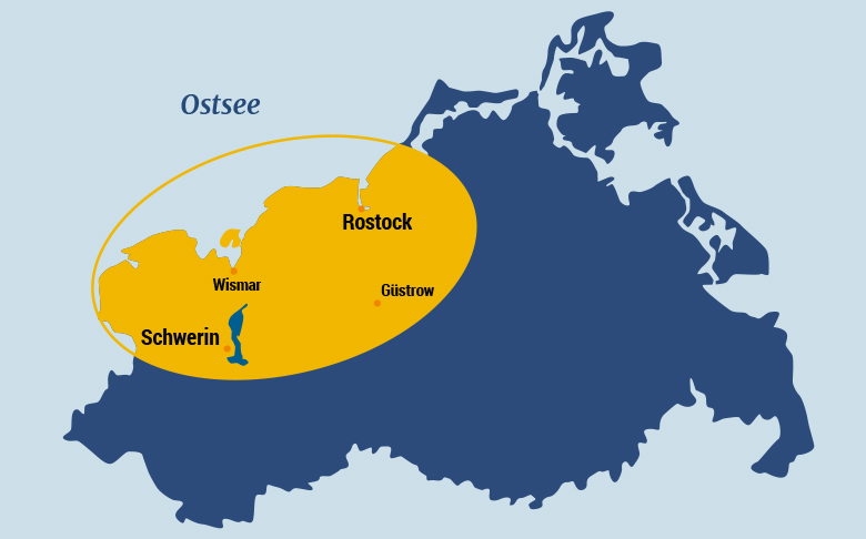 Karte von Ostseeferien